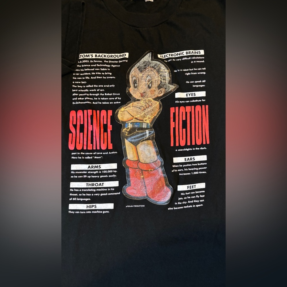 Licensed ASTRO BOY t shirt 3D Hologram size large
